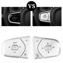 2pcs 스티어링 휠 버튼 스티커 볼보 xc60 xc90 s90 s60 v60 스티어링 휠 트림 커버 스티커 자동 인테리어 장식 부품
