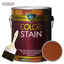 노루페인트 칼라스테인 오일스테인 1.9L 나무 목재 보호, 1개, 엄버1