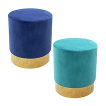 포밍벨벳원형스툴-화장대의자보조스툴의자인테리어, 핑크벨벳