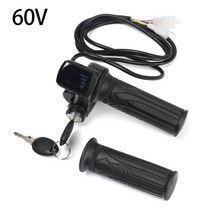 전동스쿠터 스로틀 소형전기차 액셀 스쿠터 핸들 리필 액세서리 LCD 디스플레이 전기 자전거 바 키 포함 전자 그립, [02] 60V