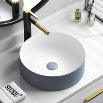 건식 미니 간이 세면대 원형 직사각형 세면볼 가정용, 41x41 분지  물