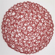 멍석 라탄 밀짚 러그모던한 웨딩 라운드 등나무 테이블 매트 멀티 컬러 다이닝 파티 갈색 종이 빨대 플레