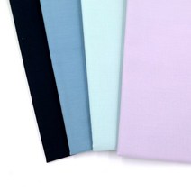 엔조이스티치/ 오가닉 코튼 원단 - 블루계열 4종/ 프랑스자수 야생화자수 퀼트 마스크원단 수예 의류, 라이트블루