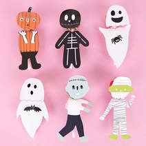 크리스마스 할로윈 막대사탕 페이퍼 96p opp봉투 포함, 할로윈 유령 세트