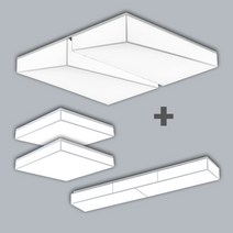 DZKOREA 차밍솔 아트솔입체 LED조명세트 20평대 거실4등+방등2개+주방등 LED거실등세트