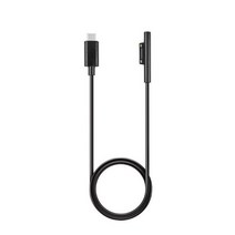 USB C 전원 공급 장치 충전기 어댑터 microsoft Surface Pro 6/54/3 150cm 용 케이블 코드, 01 Black