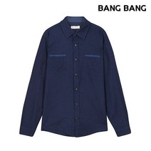 뱅뱅 공용 투포켓 데님셔츠 잉크