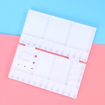 미술 나이프 파레트 도자기 유화 페인팅 팔레트 편리한 접이식 실용적인 플라스틱 수채 호환, 01 White