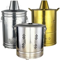 소형 쓰레기 소각로 미니 드럼통 소각통 불멍 화로대, 두꺼운 중간 굴뚝, 1개