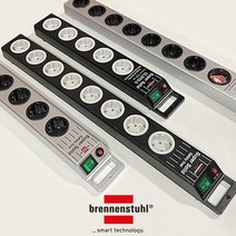Brennenstuhl 독일 브레넨스툴 수퍼솔리드 8구 멀티탭 고용량 고강도 과부하차단 안전 접지 서지 보호 콘센트 2.5m, 슈퍼 솔리드 8구/블랙_BSS-8BK+케이블타이 3ea, 1개