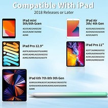 스타일러스 펜 미국 아이패드용 애플 아이패드 8 7 6차 에어 5 4 3차 프로 11 12.9인치 미니 5 6차와 호환-634046, 펄 화이트