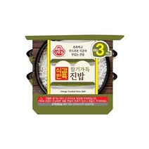우리집 오뚜기밥 식감만족 찰기가득진밥 (210GX3) 간편식 아침대용 캠핑 자취생 간단식사 맛있는한끼 오뚜기 홈캉스 식재료, 2개