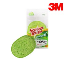 [3M]아크릴사 천연펄프 수세미 1입(일반세척용) 3개세트, 천연 펄프 아크릴사 수세미 1개입 (3개)