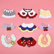 크림펫 강아지 케이프 고양이 넥카라 스카프 50종 반다나 빕, 3-6. 체리 초커_ L_ 화이트, 1개