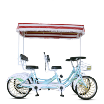 4인승 4인용 자전거 특수 가족 다인승 휴양지 이색, 올림픽 24행 4인 일주 빨강 노랑