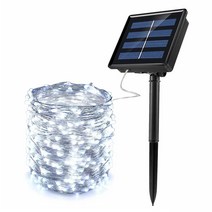 태양광 LED 300구 와이어 전구(32m) (백색) 캠핑조명, 본상품, 상세 참조
