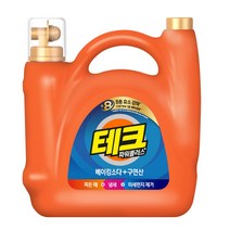 테크 파워플러스 베이킹+구연산 대용량 세탁세제 5.5L 용기 (일반드럼 겸용), 단품