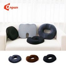 온판 메모리폼 도넛방석 바른자세 의자방석 쿠션 4U형, 극세사네이비