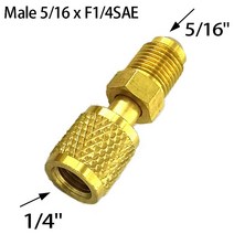 R410a 냉동 충전 어댑터 5/16 SAE F 퀵 커플러 1/4 M 플레어 ~ 에어컨 용, 02 Male