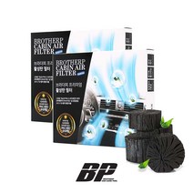 브라더피 르노삼성 자동차 에어컨필터 프리미엄 활성탄 필터 2P, SM7/아트 02년7월~13년 BPRS-02