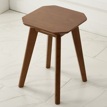 예다움 모던 원목 스툴 의자 협탁 나무 우드 원형 사각 스톨, 2.모던 팔각 원목스툴:브라운 (A0124)