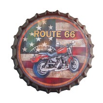 더웨스트 빈티지 병뚜껑모양 벽장식, 4.ROUTE66