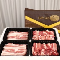 오미장 명절선물세트 한돈구이세트 4구 삼겹살400gx2팩+돈갈비400gx2팩