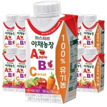 파스퇴르 건강한 유기농 야채농장 ABC 18입 200ml, 1개