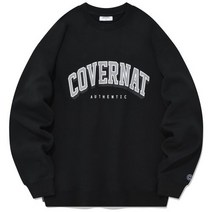 커버낫 국내매장판 아치 로고 맨투맨 블랙