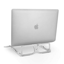 책상 용 인체 공학적 노트북 스탠드 가장 가볍고 가장 휴대용 노트북 라이저 홀더 접이식 데스크톱 마운트 발렌타인 선물 맥 맥북 프로 에어 서피스 및 기타 10-16인치 컴퓨터, Silver