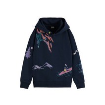 SCOTCH&SODA 스카치앤소다 키즈 남아 스위밍 아트 프린트 후드 맨투맨 KSS27BRSW023NV - 네이비