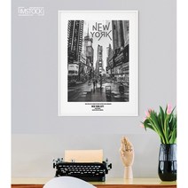 아이엠스톡 인테리어 액자 New York City 시리즈 195 뉴욕 사진 원목 캔버스액자, 블랙원목