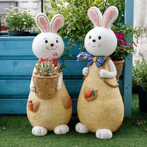 정원소품 인테리어 마당 정원 원예 장식 꾸미기 가꾸기 장식품, 토끼 엄마 + 토끼 아빠