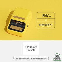 라벨 프린터 스티커기계 네임스티커 옷가게 프린트기 이름라벨기 휴대용 블루투스, 옐로우+화이트라벨1