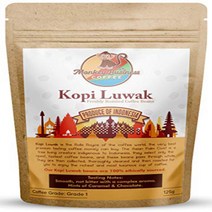 Monkey Business Coffee - Wild Kopi Luwak Coffee Ground Beans - Ethically Sourced - 125 Grams (4.4oz), 1