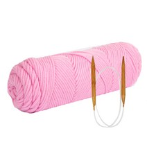 쁘띠목도리 DIY 올뉴 코튼롤 뜨개실 4p + 줄바늘 7mm + 도안, 33번 제시, 1세트