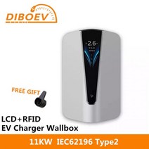 EVSE 월박스 EV 자동차 충전기 전기 충전 스테이션 타입 2 48A 22KW 3 상 IEC62196-2 플러그 5m 케이블 694887, 11KW IEC62196 Type2 694887