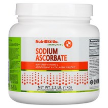 NutriBiotic Immunity 아스코르브산 나트륨 결정질 분말 1kg(2.2lb), 226.8 g