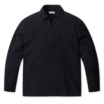 [프로젝트엠]남성 시어서커 오픈 카라 셔츠 EPD2WC1332BK