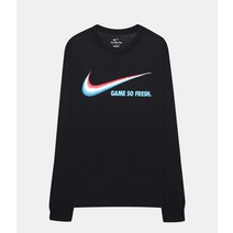 나이키 남성 HBR 스우시 훕스 긴팔 티셔츠 DN2996-010 M NK SWSH HOOPS LS