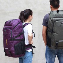 트레블백팩 비박 뒤로매는 야외 캠핑 등산용 백패킹 백팩 가방 배낭 80L, 카키