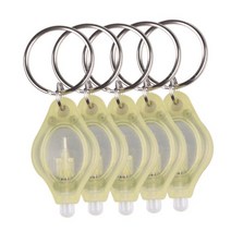 견고한 매우 밝은 소형 LED 열쇠 고리 플래쉬 등 7 개의 색깔을 가진 빛 백색, 06 yellow-purple light