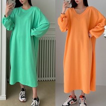 노블웨어 봄 가을 맨투맨 원피스