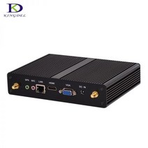 미니 컴퓨터 PC 초소형 팬리스 윈도우즈 10 코어 i3 4020Y 4K HD 셀러론 2955U 베어본 DDR3 HTPC 미니pc HDMI VGA, 4G RAM 64G