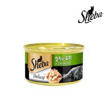 쉬바 고양이캔 85G 습식사료, 참치 흰살과 도미와 그레이비소스, 1개