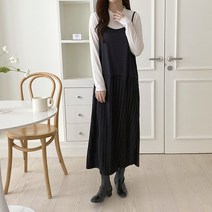 MUMUSEE [국내제작/유니크] 끈나시 플리츠 뷔스티에 원피스 4color 빅사이즈 임부복 임산부 루즈핏 봄 여름