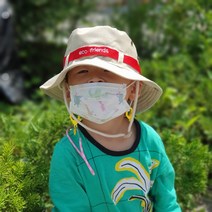 숲모자 사파리모자 아동 유아 새삭그린 베이지