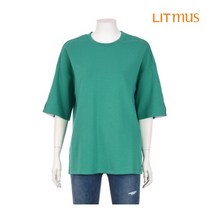 리트머스 리트머스 여성 워딩 아트웍 티셔츠 그린