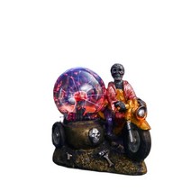 플라즈마볼 스노우볼만들기 워터볼 해골 남자 운전 차량 크리스탈 플라즈마 라이트 4 인치 유리 공 터치, 02 Driving Vehicle B_01 USB 5V