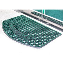 식당 실외 출입구 윌컴 먼지털이 고무매트50x80그린 현관매트 현관발판 실외용